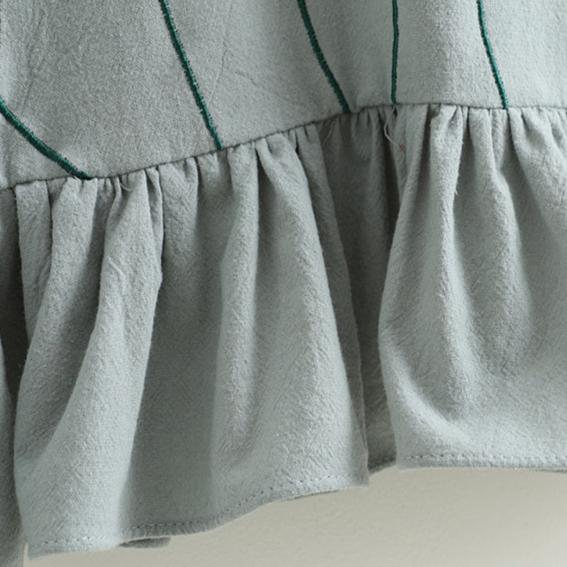 Girl's Mini Dress with Flowers Appliques