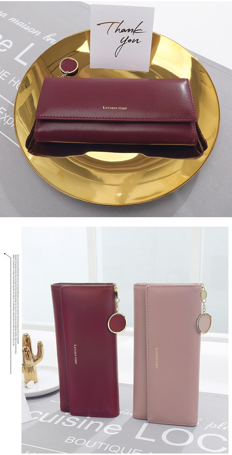 Women's Leather Multi-Functional Long Wallet