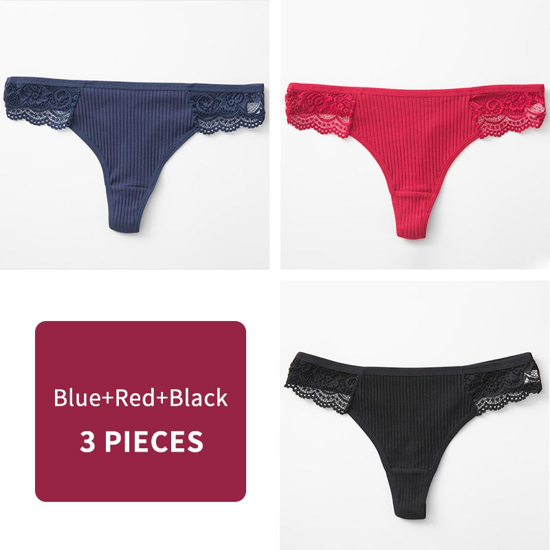 Women's G-String Panty 3 Pcs Set