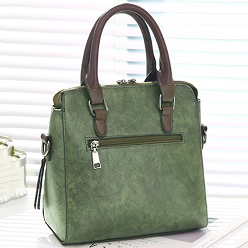 Women's Vintage PU Leather Handbag