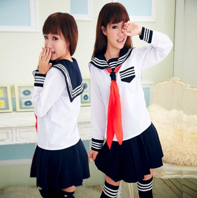 Women's Japanese Style School Uniform 3 pcs Set
