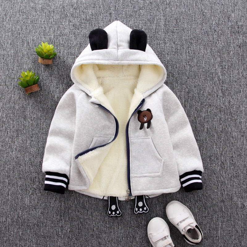 Funny Bear Printed Coat
