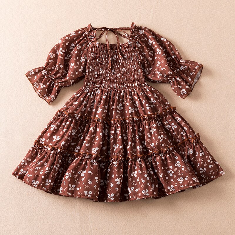 Long-Sleeved Girls' Princess Dress in Black