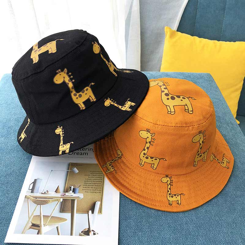 Cartoon Giraffe Printed Sun Hat for Kids