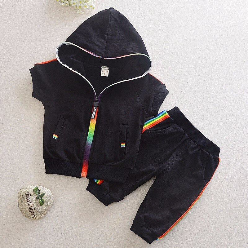 Children's Striped Cotton Tracksuit
