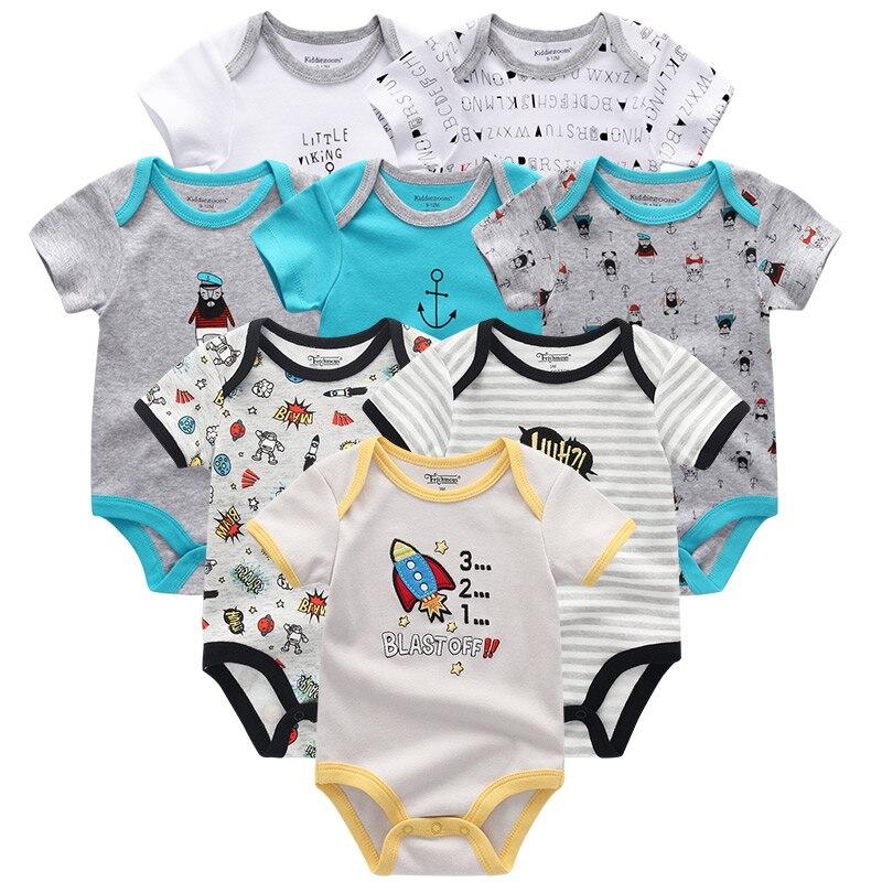 Baby's Colorful Rompers 8 Pcs Set
