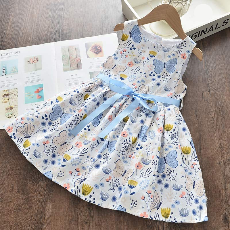 Girls Summer Floral Printed Dress