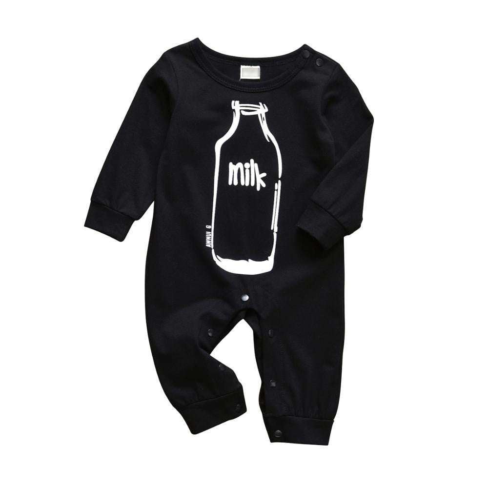 Mom+Dad=Me Baby's Gray Cotton Romper