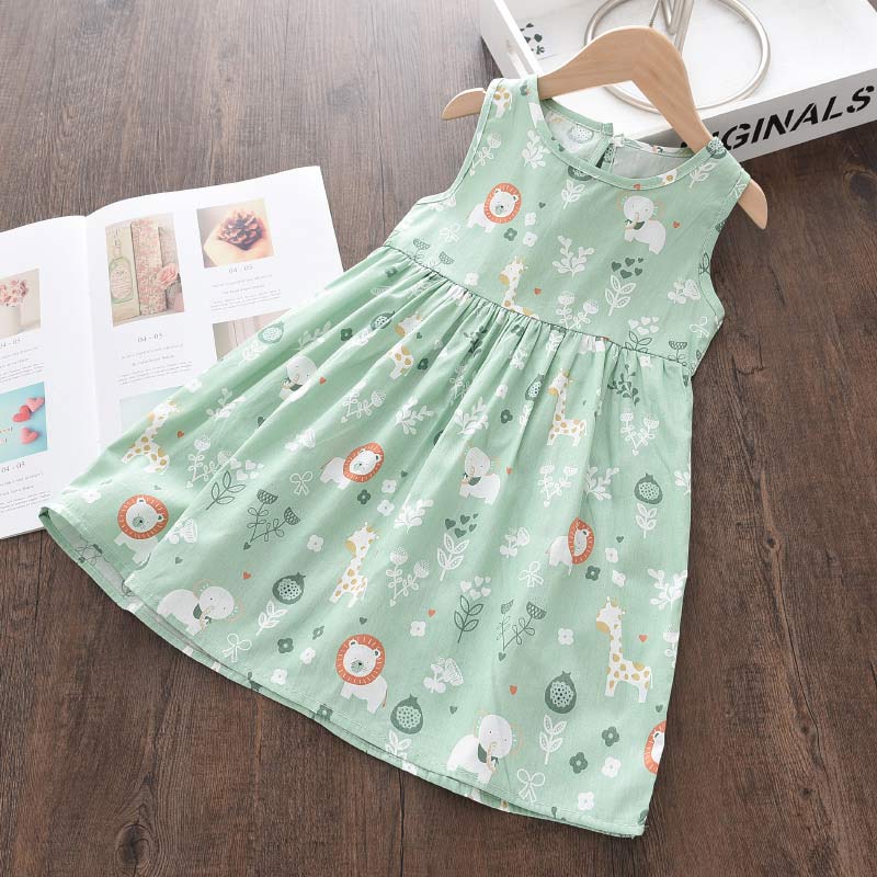 Girls Summer Floral Printed Dress