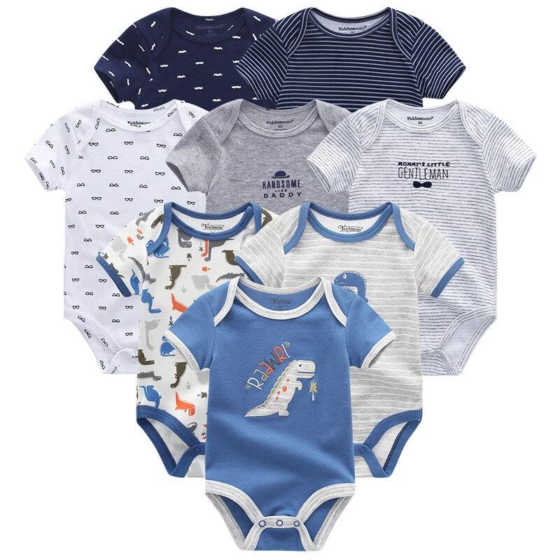 Baby's Colorful Rompers 8 Pcs Set