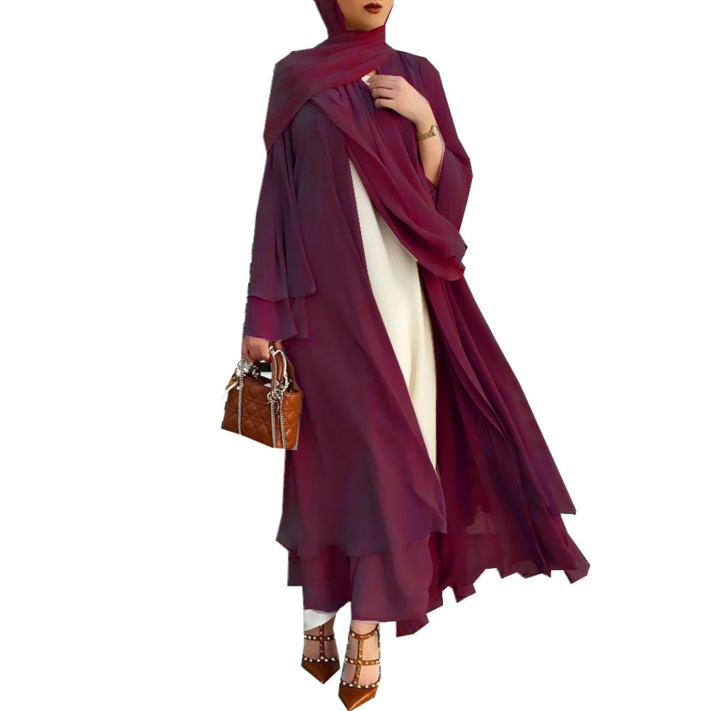 Women's Muslim Chiffon Abaya