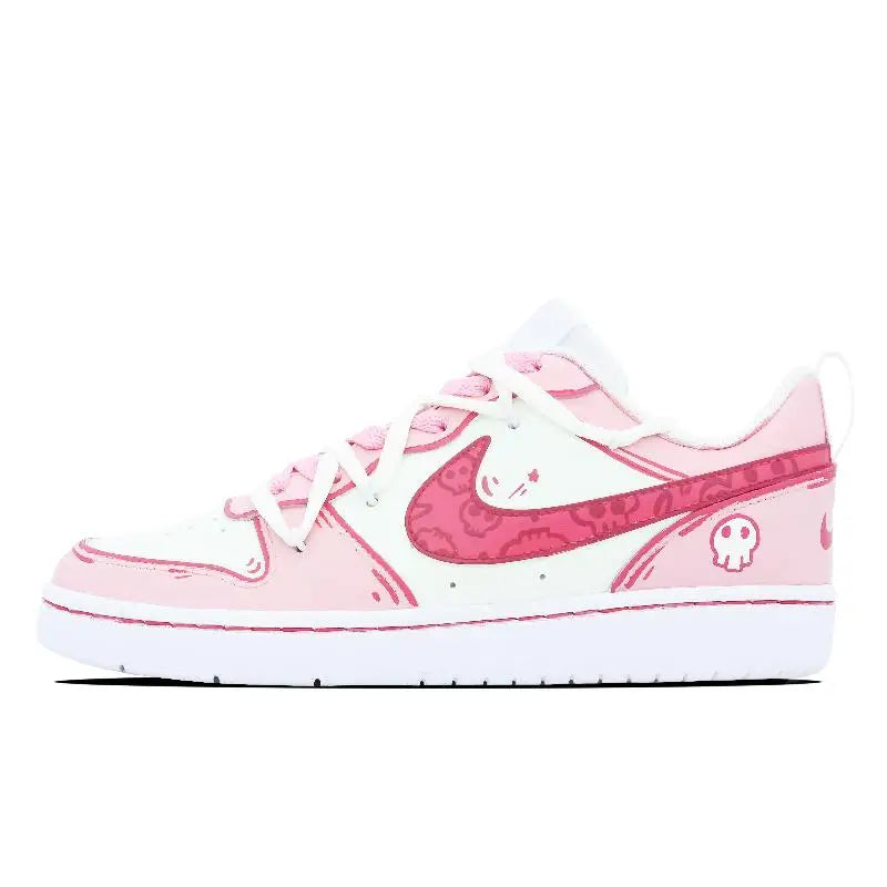[Custom Female Barbie Kid]Nike Court Borough Series Skateboard Shoes Women's Low-Top Yellow