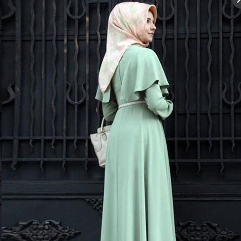 Fashion Colorful Muslim Women's Modal Dress