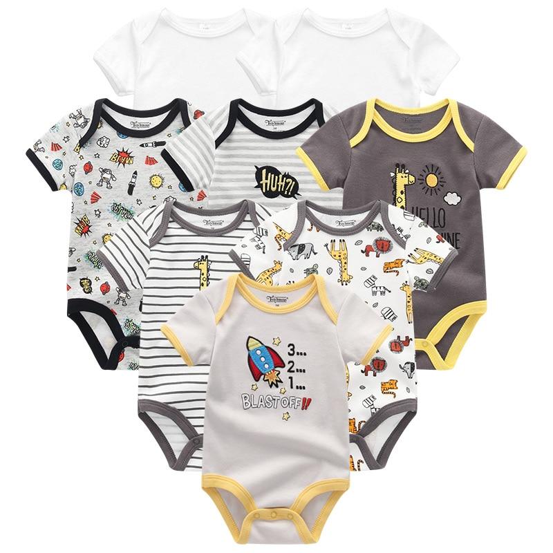 Baby's Colorful Rompers 8 Pcs Set