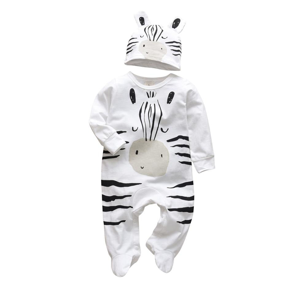 Baby's Creative Romper with Beanie