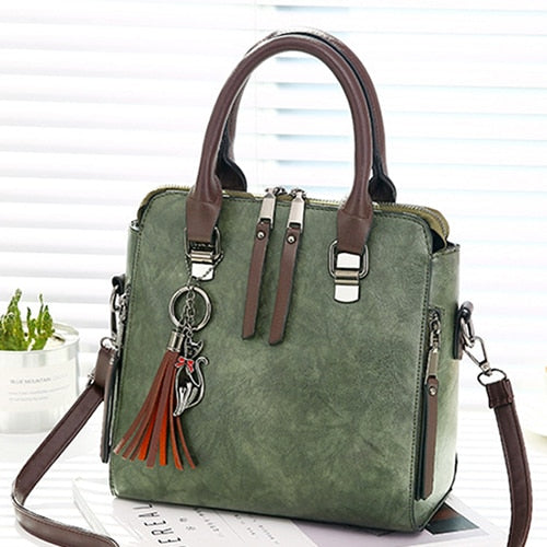 Women's Vintage PU Leather Handbag