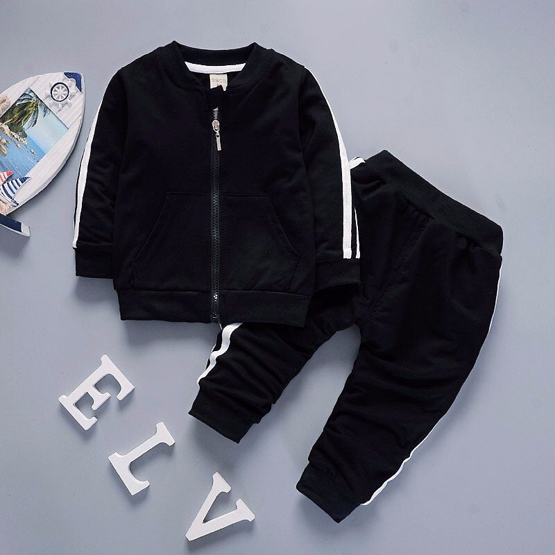 Children's Striped Cotton Tracksuit