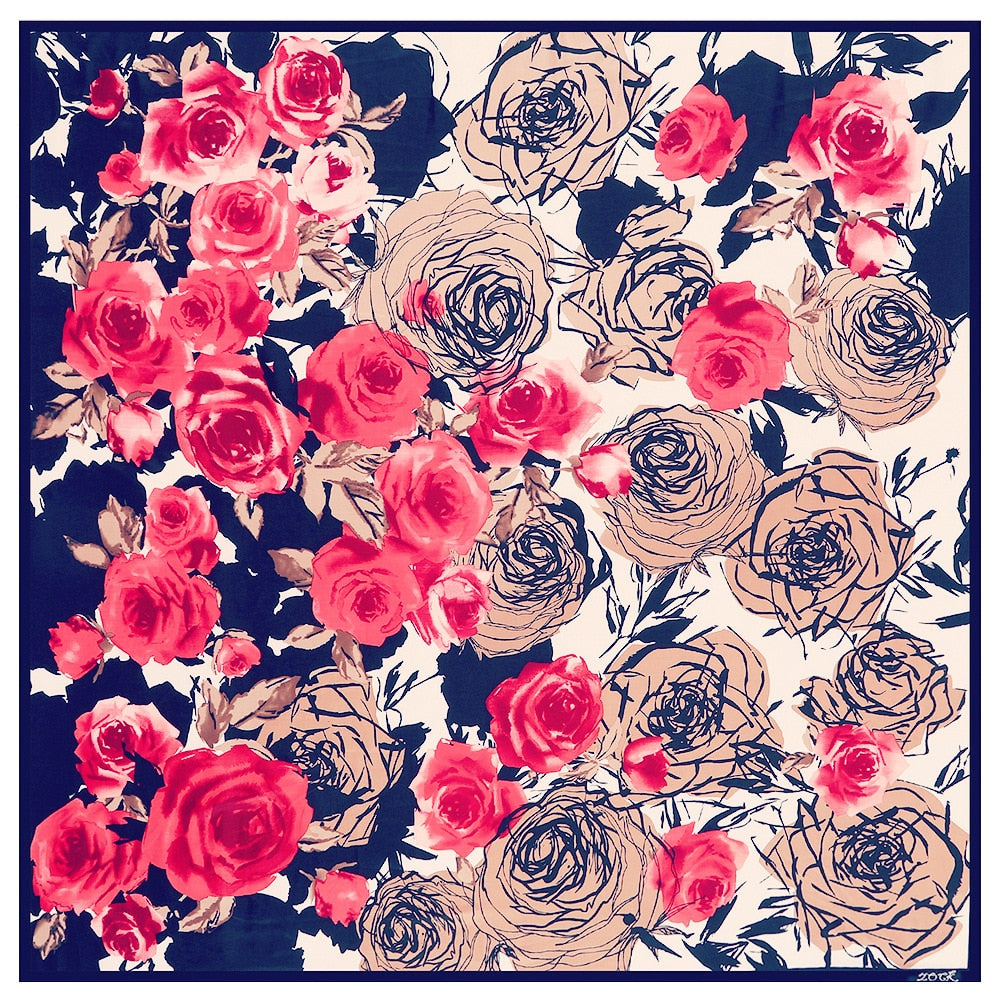 Women's Pure Silk Head Scarf