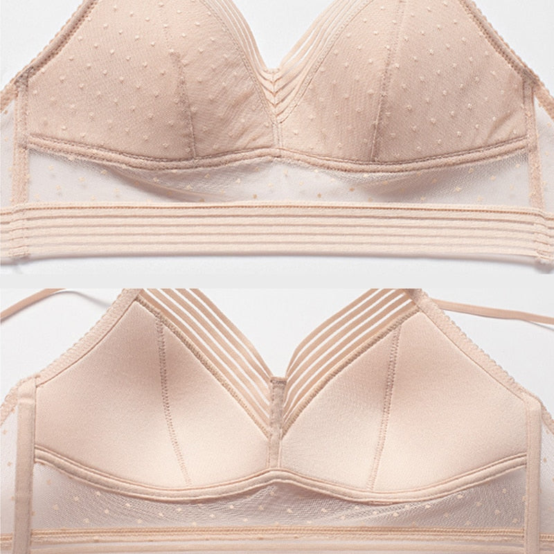 Women's Sheer Setail Wire Free Bra