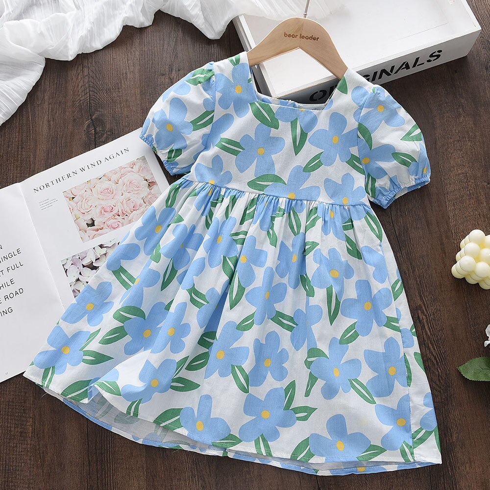 Girls Summer Floral Printed Dress
