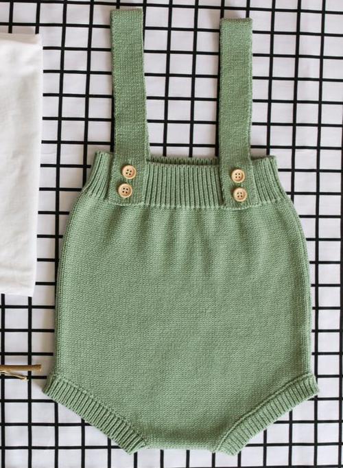 Solid Color Baby's Romper