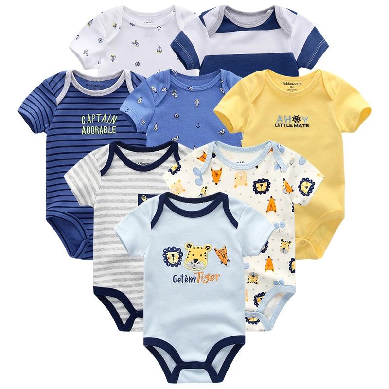Baby's Colorful Rompers 8 Pcs Set