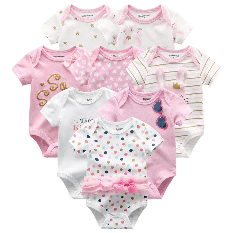 Baby's Colorful Rompers 8 Pcs Set
