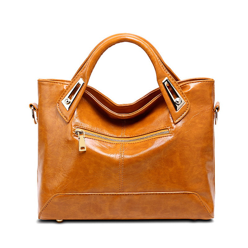 Women's Soft Oil Leather Shoulder Bag