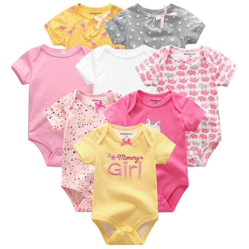 Baby's Colorful Rompers 8 Pcs Set