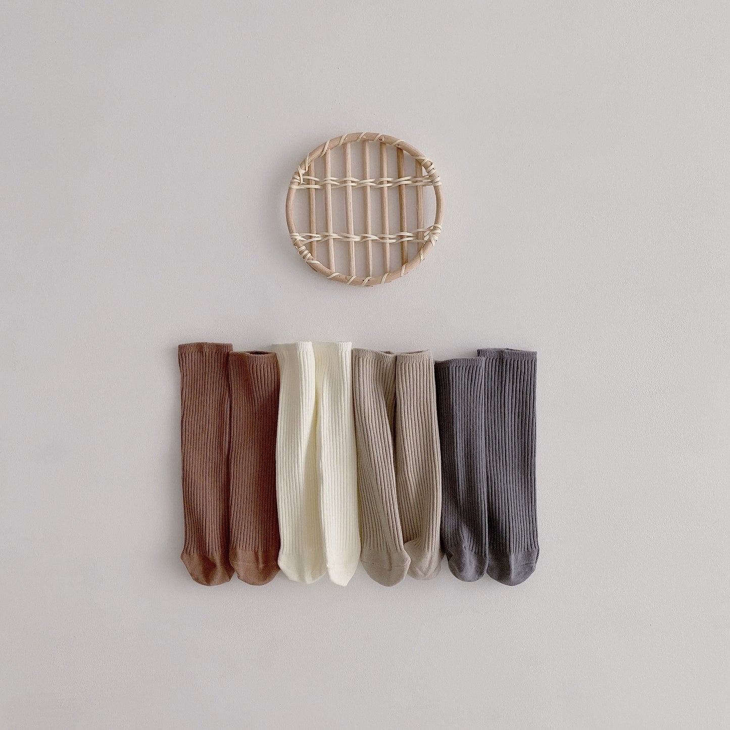 Baby Girls Knee Length Soft Cotton Socks, 4 Pcs