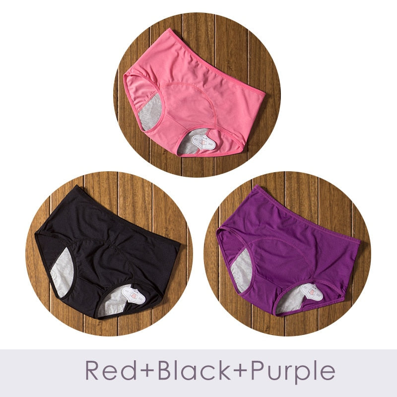 Women's Leak-Proof Menstrual Panties 3 pcs Set