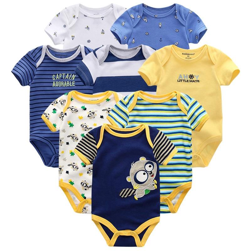 Baby's Colorful Rompers 8 Pcs Set