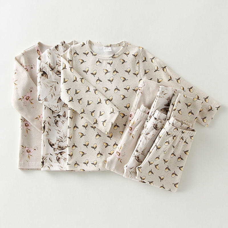 Girl's Patterned Pajama Set