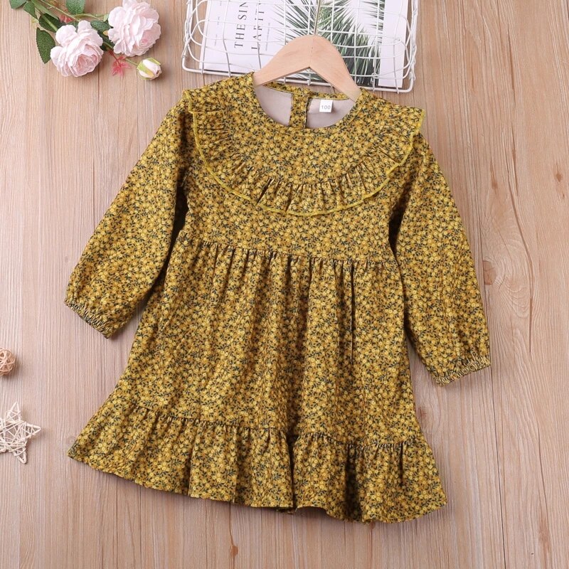Girl's Mini Dress with Flowers Appliques