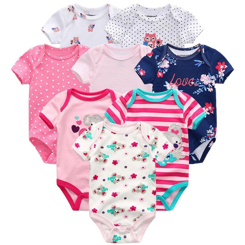 Baby's Colorful Rompers 8 Pcs Set