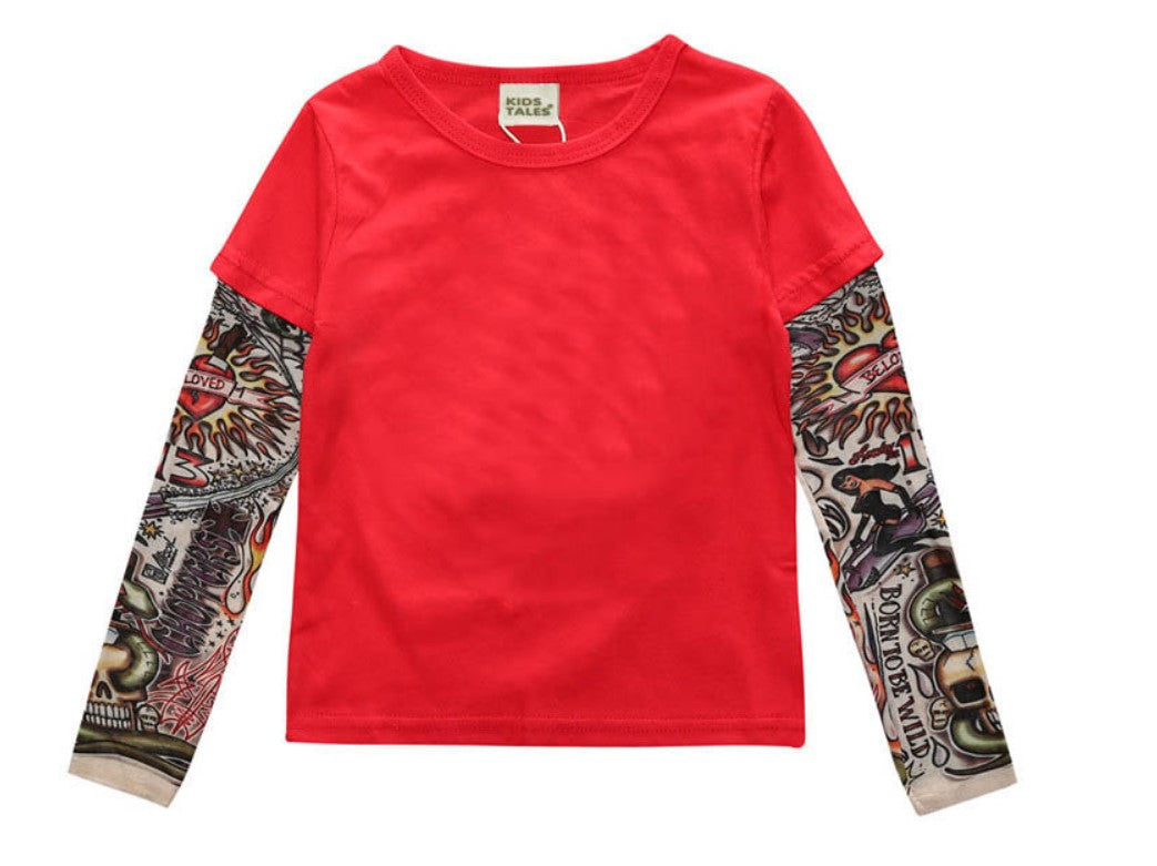 Boy's Tattoo Sleeve Top