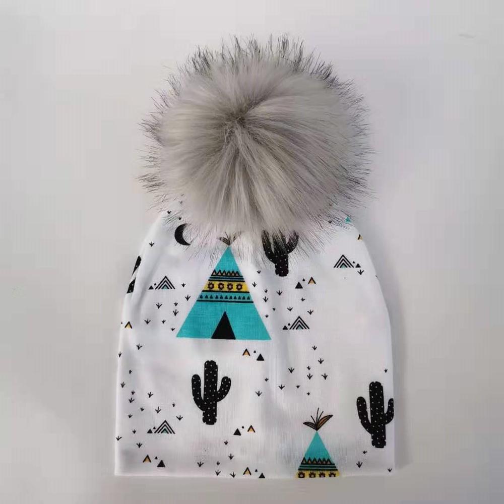 Baby's Cotton Hat with Pompom