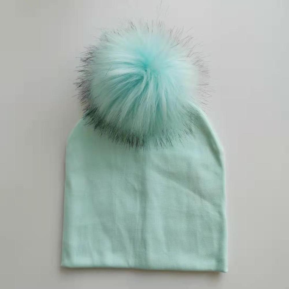 Baby's Cotton Hat with Pompom