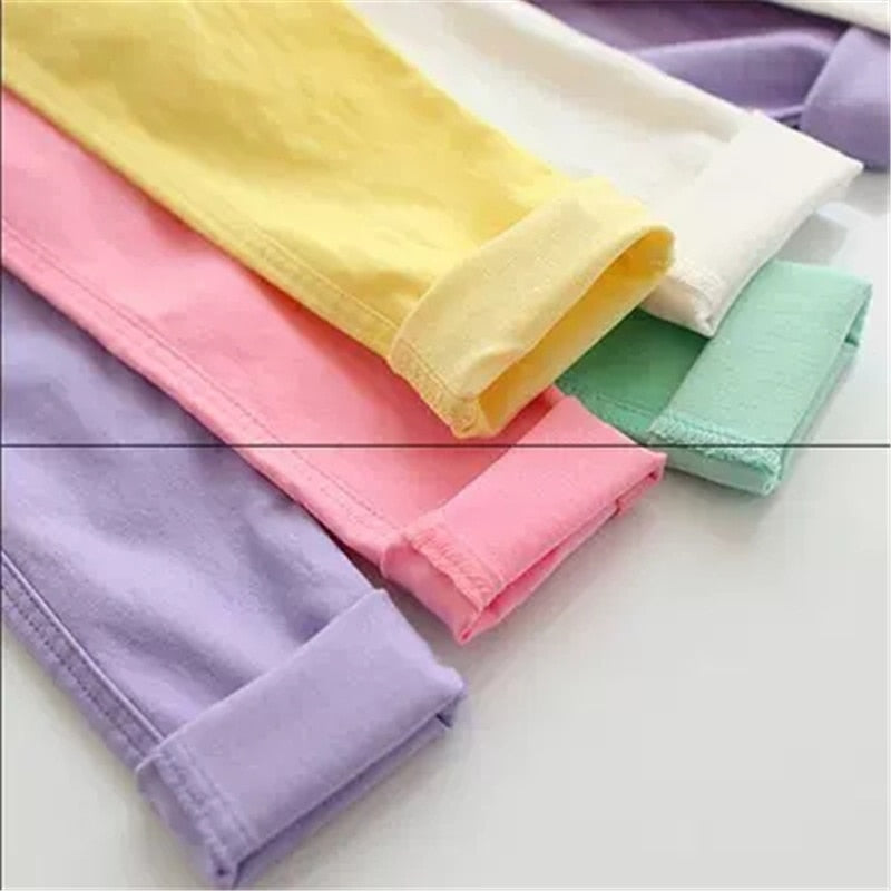 Girls Elastic Pencil Pants