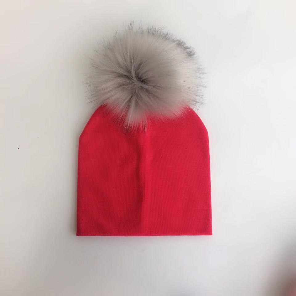 Baby's Cotton Hat with Pompom