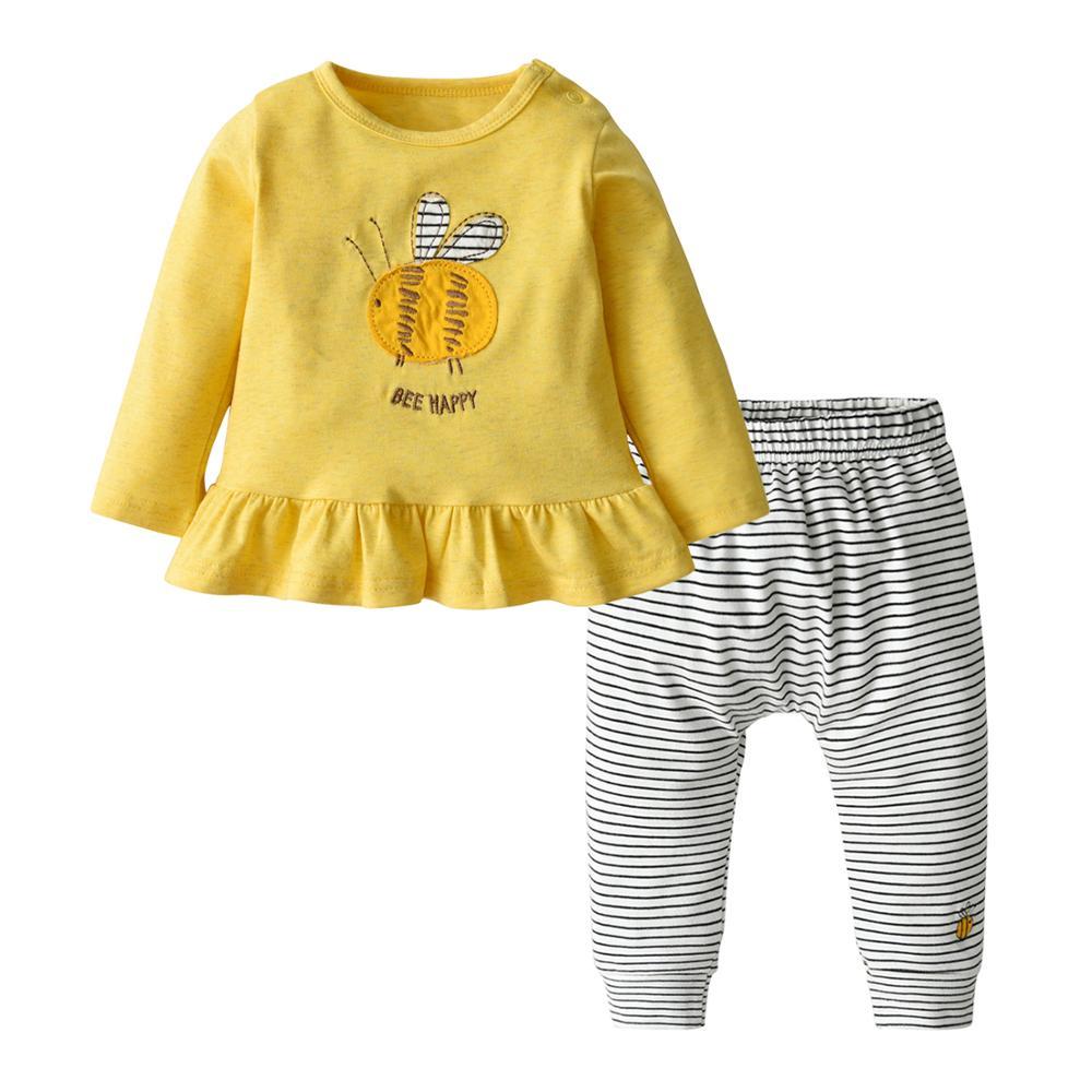 Baby Girl's Printed Sweatshirt, Pants and Headband 3 Pcs Set
