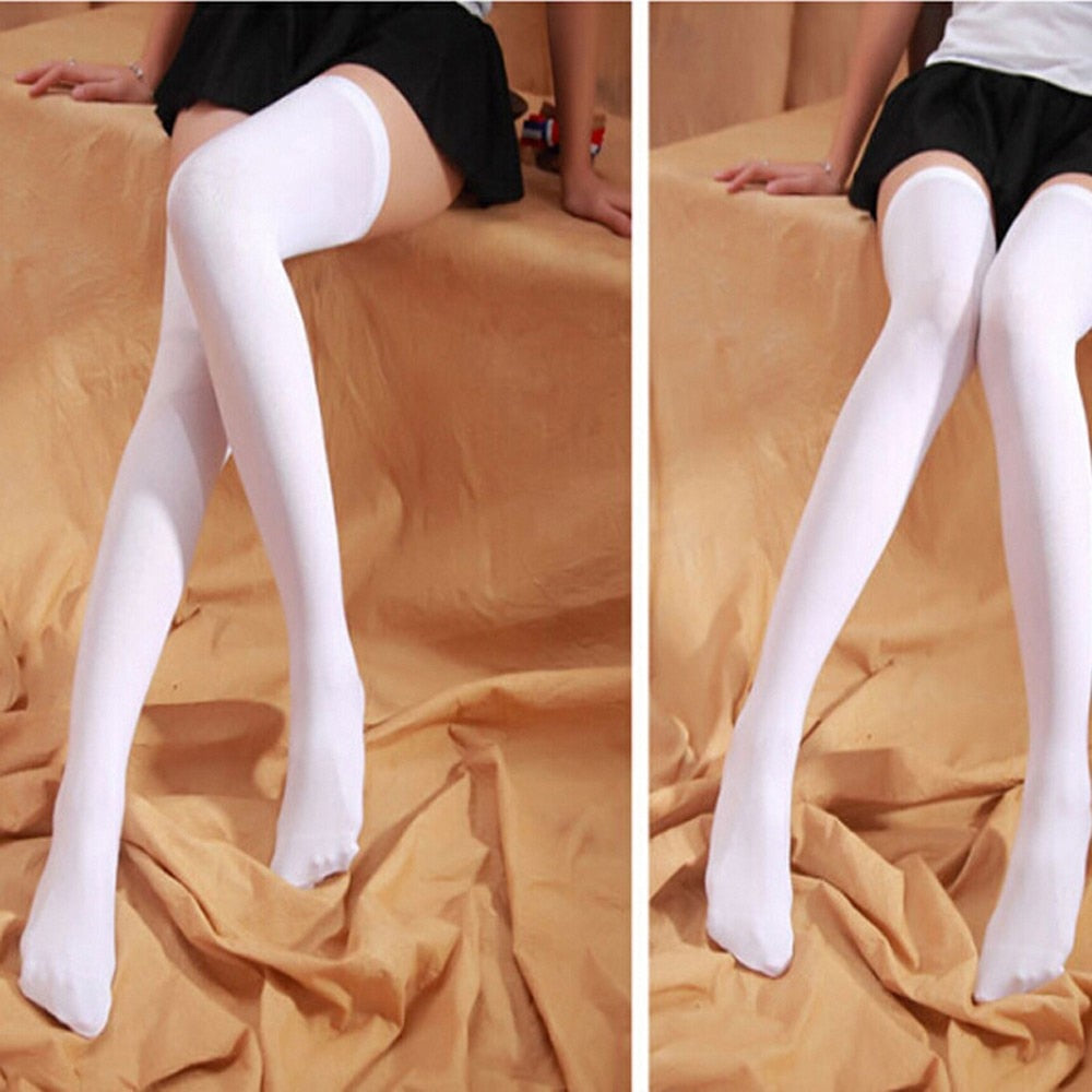 Women's Solid Color Over Knee Socks