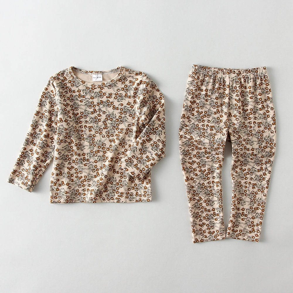 Girl's Patterned Pajama Set