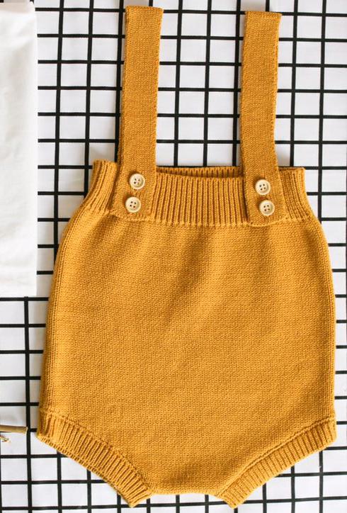 Solid Color Baby's Romper