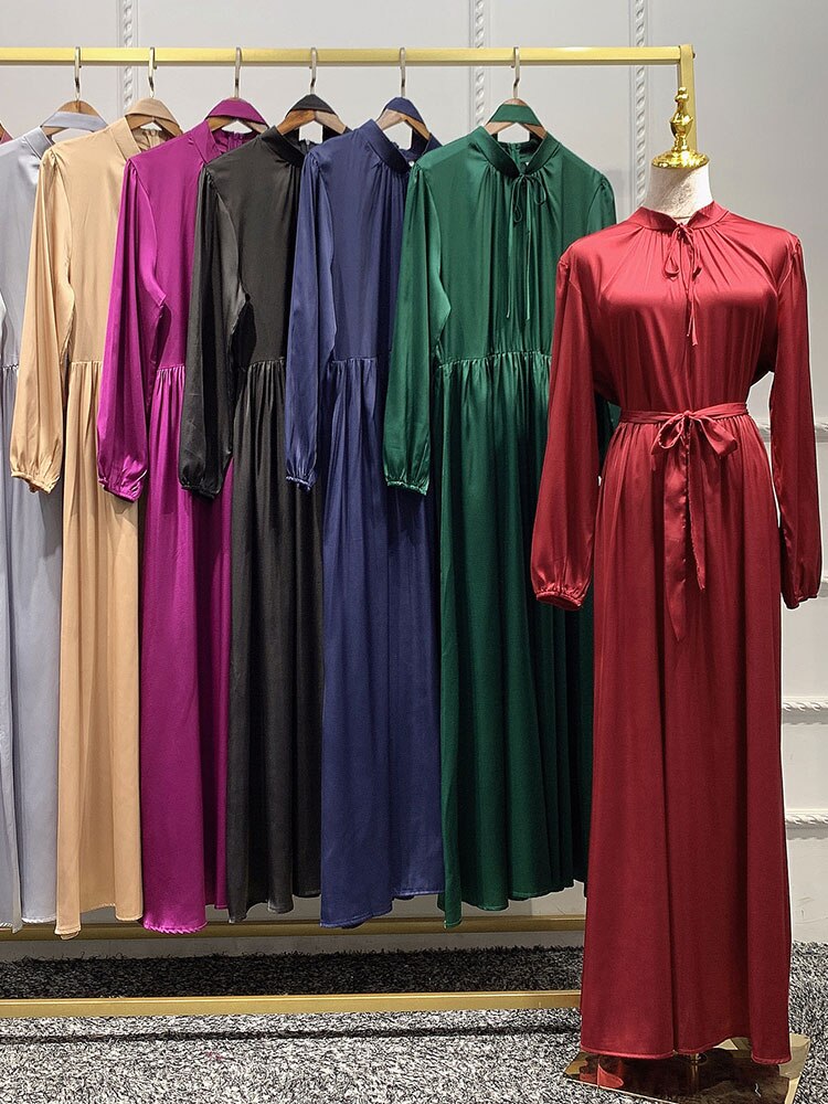 Women's Muslim Satin Abaya