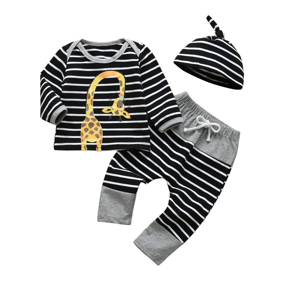 Baby's Printed Sweatshir, Pants and Beanie 3 Pcs Set