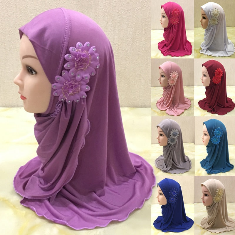 Girl's Cute Floral Hijab