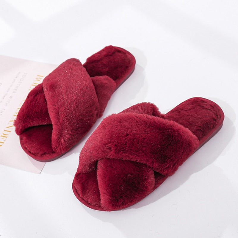 Women's Fashion Winter Plush Home Slippers