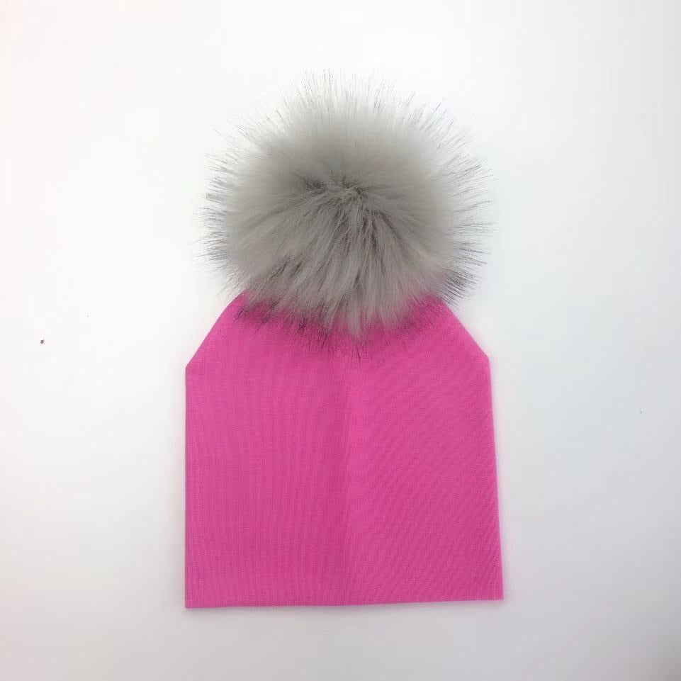 Baby's Cotton Hat with Pompom