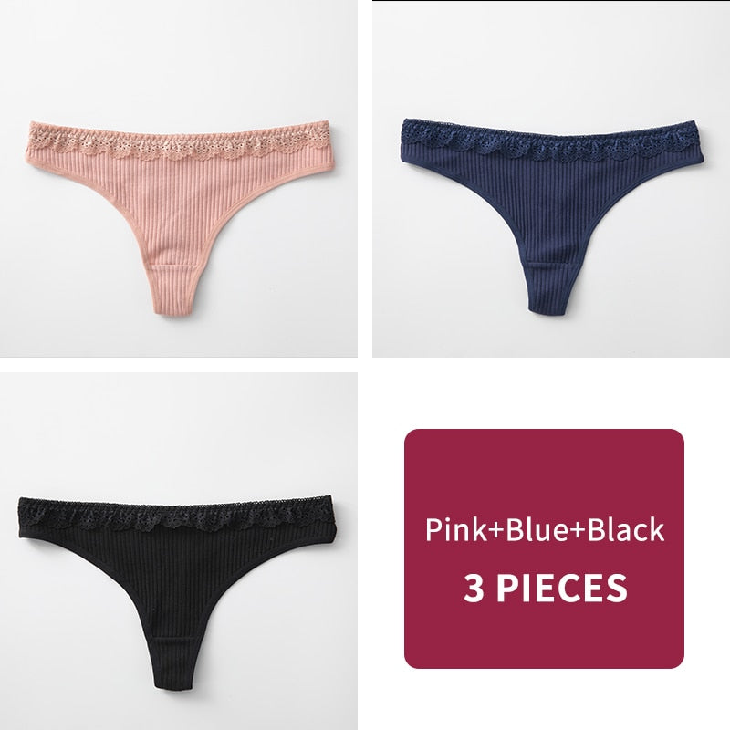 Women's G-String Panty 3 Pcs Set